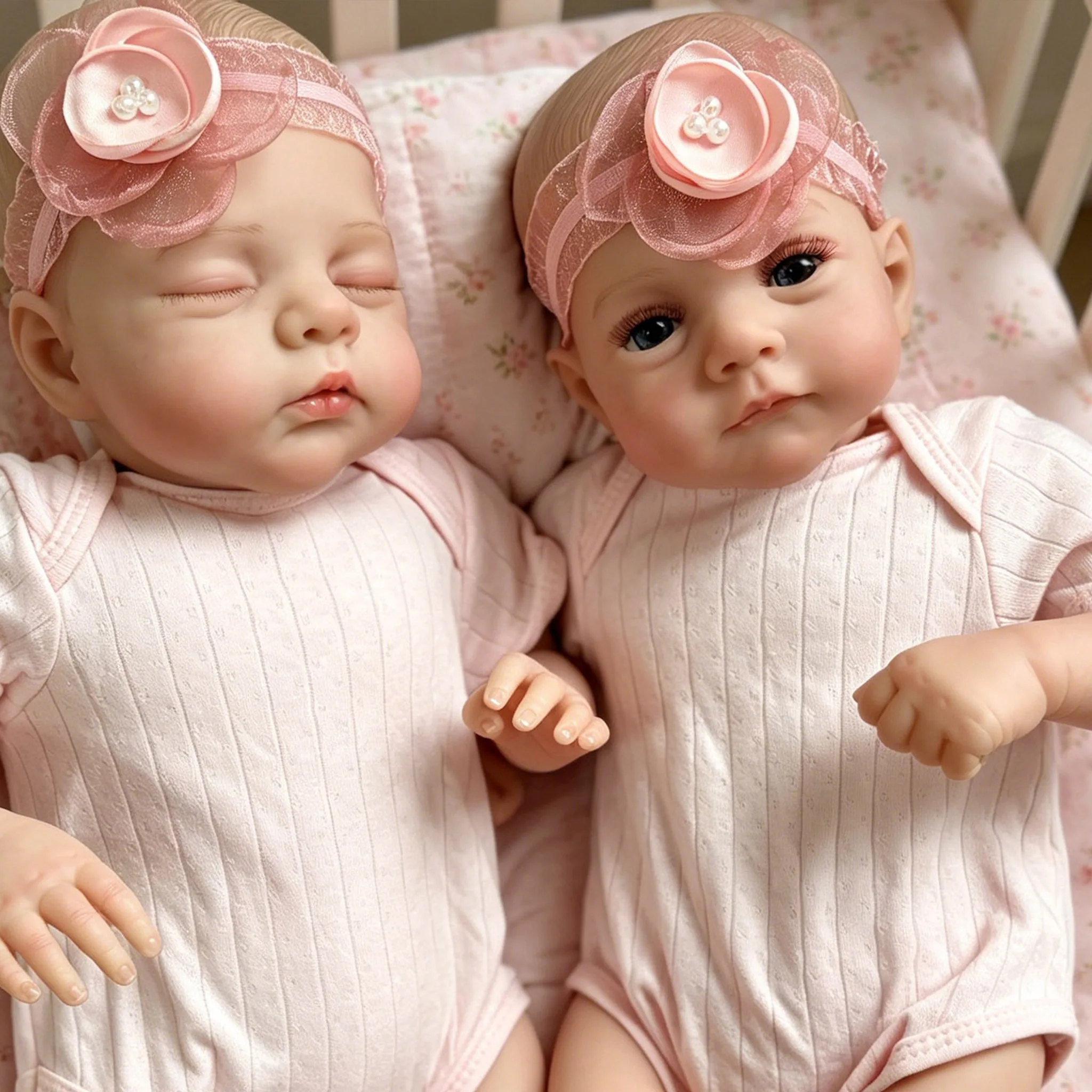 18inch Irys and Lily Soft Cotton Body Lifelike Reborn Doll Multiple Layers Painting 3D Skin with Visible Veins Hand Painted Hair
18inch Irys and Lily Soft Cotton Body Lifelike Reborn Doll Multiple Layers Painting 3D Skin with Visible Veins Hand Painted Hair