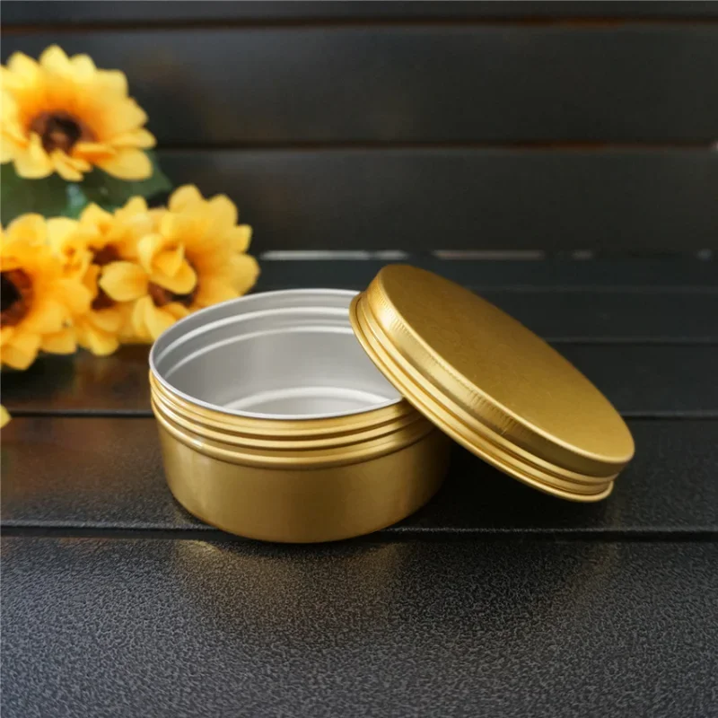 150g 150ml Gold Empty Round Refillable Aluminum Box Metal Tin Cans Cosmetic Cream Containers DIY 82*38mm Jar Tea Aluminum Pot
150g 150ml Gold Empty Round Refillable Aluminum Box Metal Tin Cans Cosmetic Cream Containers DIY 82*38mm Jar Tea Aluminum Pot