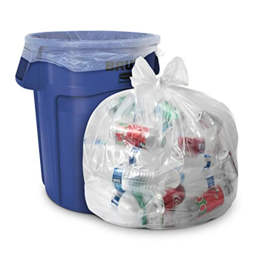 56 Gallon 1.5 MIL Thick Clear Heavy Duty Trash Bags - 43" x 46" - Pack of 100 - For Recycling Kitchen Contractor and Outdoor
56 Gallon 1.5 MIL Thick Clear Heavy Duty Trash Bags - 43" x 46" - Pack of 100 - For Recycling Kitchen Contractor and Outdoor