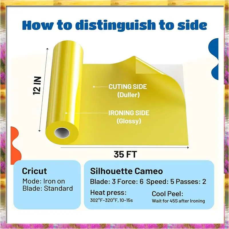 Top Deals Heat Transfer Vinyl Iron-On Vinyl Roll For T-Shirts, Htv Vinyl Durable Easy Install Easy To Use
Top Deals Heat Transfer Vinyl Iron-On Vinyl Roll For T-Shirts, Htv Vinyl Durable Easy Install Easy To Use