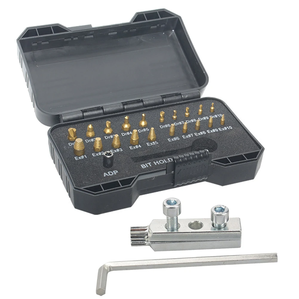 Drill Bit Extractor Bolt Extractor Set Rust Resistant Material Socket Adapter Included User-friendly Operation
Drill Bit Extractor Bolt Extractor Set Rust Resistant Material Socket Adapter Included User-friendly Operation