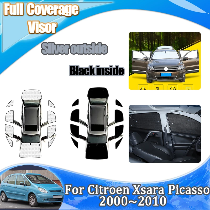 For Citroen Xsara Picasso 2000~2010 Car Front Rear Side Sunscreen Sun Visors Thermal Insulation Windshield Anti-UV Accessories
For Citroen Xsara Picasso 2000~2010 Car Front Rear Side Sunscreen Sun Visors Thermal Insulation Windshield Anti-UV Accessories