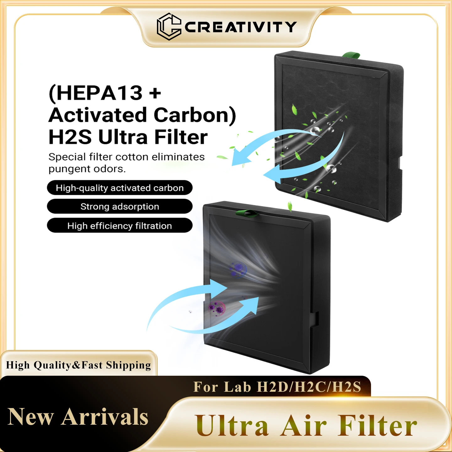 3D Printer Accessories for H2D/H2C/H2S HEPA 13 + Activated Carbon Combo Air Filter Ultra for H2D Strong Adsorption HEPA Filter
3D Printer Accessories for H2D/H2C/H2S HEPA 13 + Activated Carbon Combo Air Filter Ultra for H2D Strong Adsorption HEPA Filter