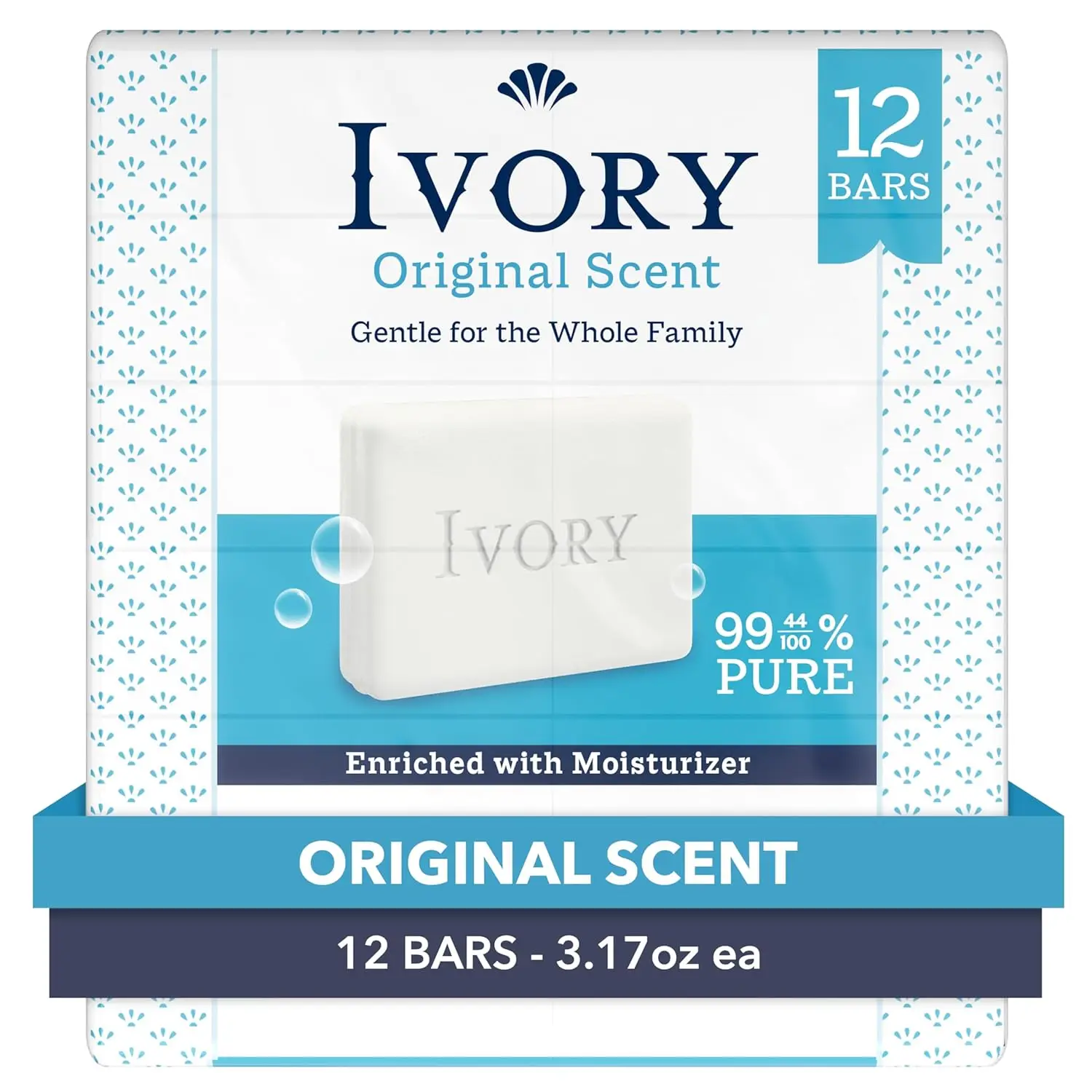 Gentle Bar Soap for Whole Family, 99.44% Pure, Plant-Based, No Heavy Perfumes, Parabens, Phthalates, All Skin Types, Original Scent, 3.17 oz (12 Count)
Gentle Bar Soap for Whole Family, 99.44% Pure, Plant-Based, No Heavy Perfumes, Parabens, Phthalates, All Skin Types, Original Scent, 3.17 oz (12 Count)