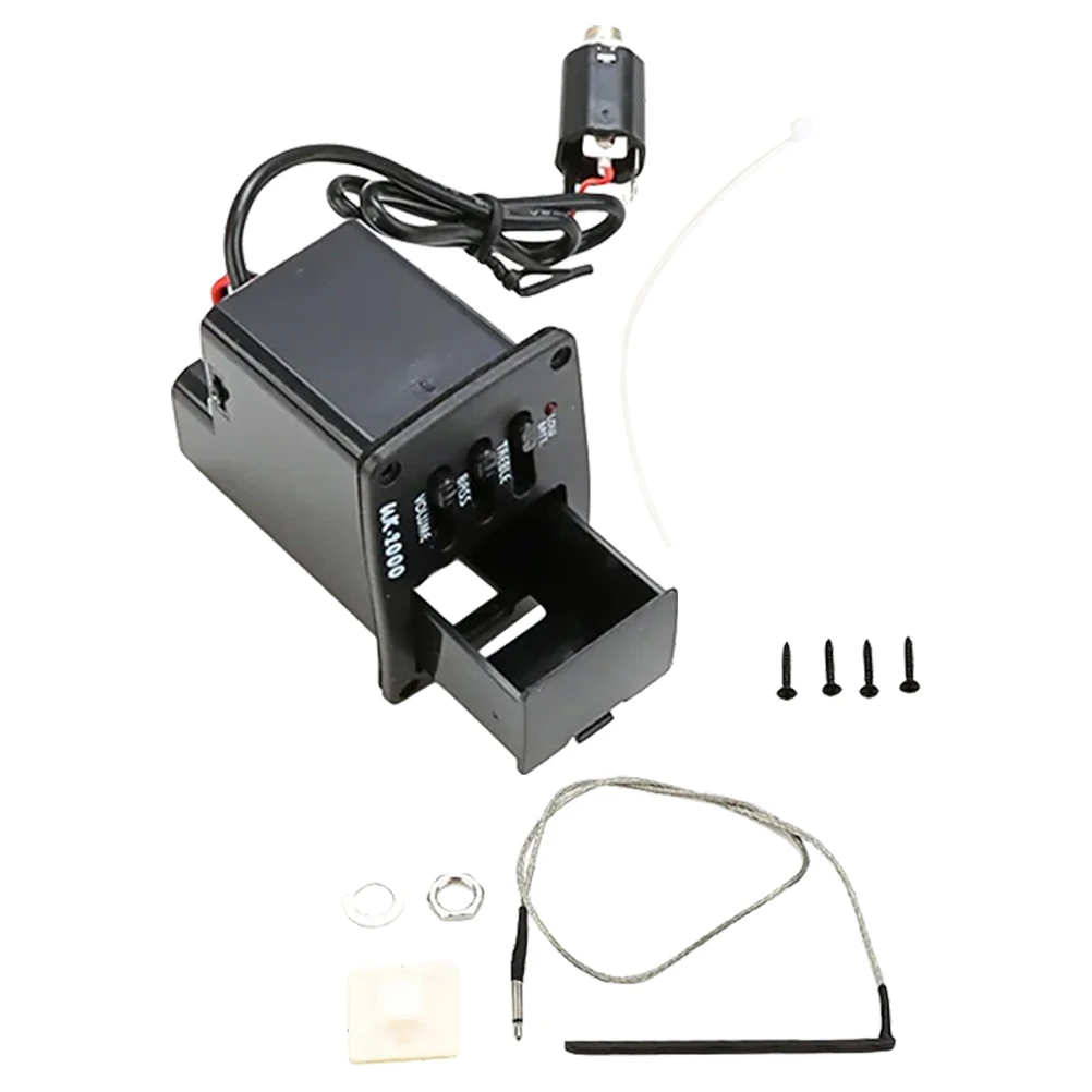 Ukulele Equalizer Guitar Pickup Black Plastic Metal Amplifier Instrument Eq Cable Smooth Sound Quality Practical Function
Ukulele Equalizer Guitar Pickup Black Plastic Metal Amplifier Instrument Eq Cable Smooth Sound Quality Practical Function
