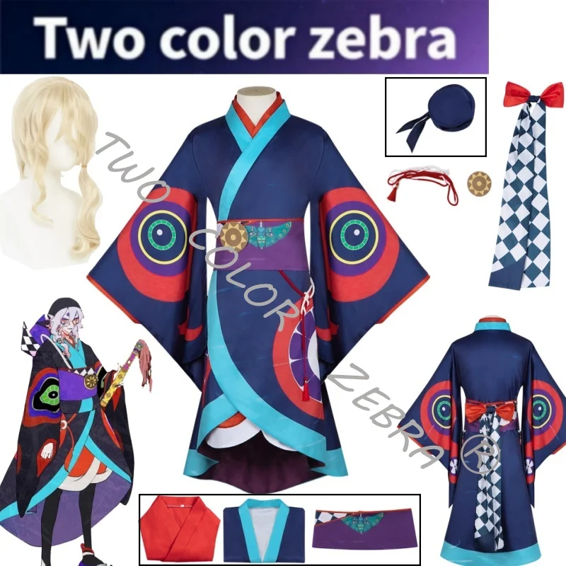 Anime Mononoke The Medicine Seller Cosplay Costume Blue Kimono with Colorful Circular Prints Wig Full Set for Comic Con Roleplay
Anime Mononoke The Medicine Seller Cosplay Costume Blue Kimono with Colorful Circular Prints Wig Full Set for Comic Con Roleplay