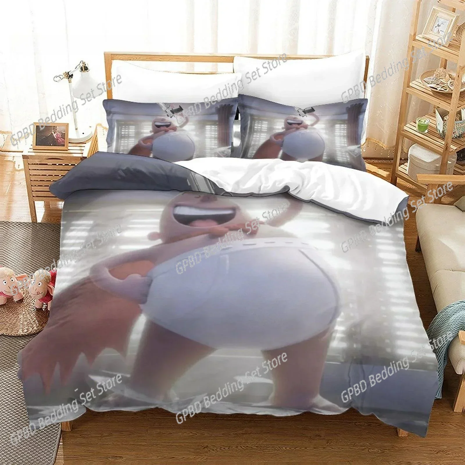 Fashion Cartoon Kawaii Captain Underpants Bedding Set Single Twin Full Queen King Size Bed Set Adult Kid Bedroom Duvetcover Sets
Fashion Cartoon Kawaii Captain Underpants Bedding Set Single Twin Full Queen King Size Bed Set Adult Kid Bedroom Duvetcover Sets