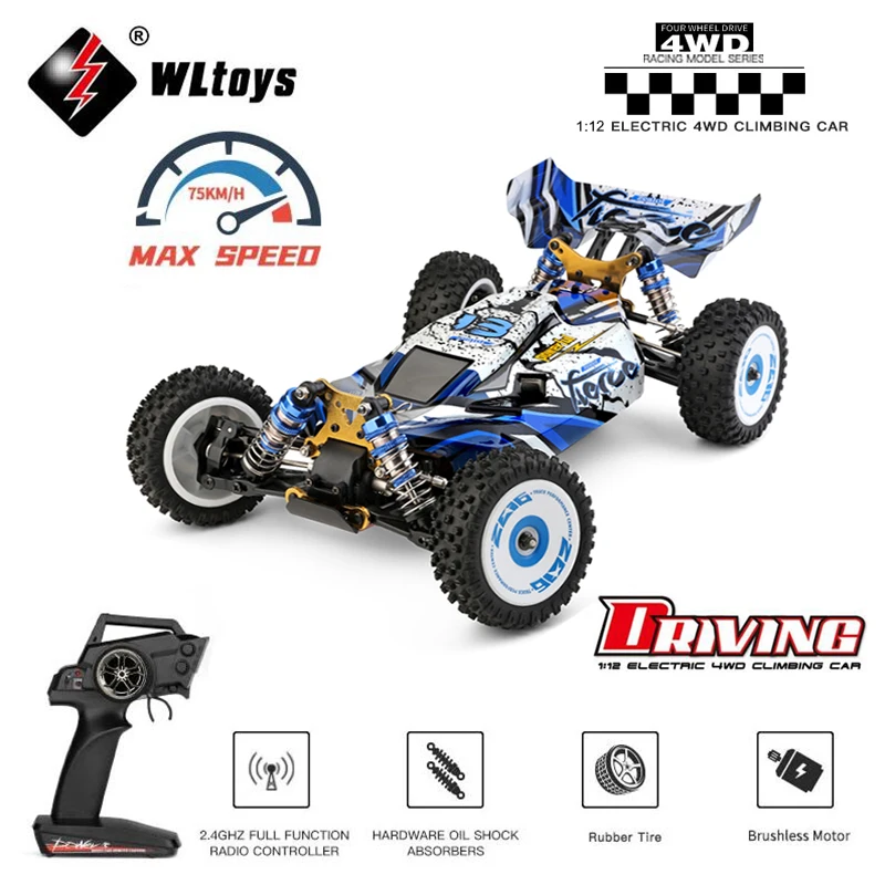 Wltoys 4WD 124017 Бесщеточный модернизированный RTR 1/12 2,4G 70 км/ч радиоуправляемые автомобили модели с металлическим шасси игрушки модель внедорожного автомата
Wltoys 4WD 124017 Бесщеточный модернизированный RTR 1/12 2,4G 70 км/ч радиоуправляемые автомобили модели с металлическим шасси игрушки модель внедорожного автомата