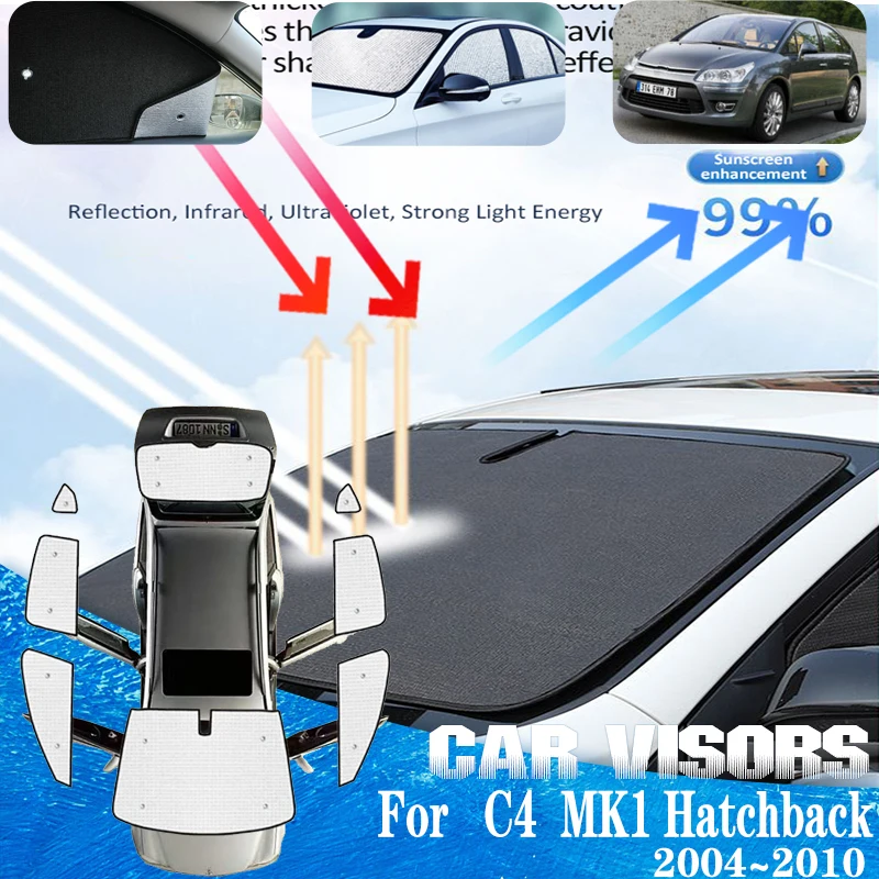 For Citroen C4 MK1 2004~2010 Hatch Car Front Sun Window Visor Coverage Sunshades Auto Windshield Sun Visor Cover Car Accessories
For Citroen C4 MK1 2004~2010 Hatch Car Front Sun Window Visor Coverage Sunshades Auto Windshield Sun Visor Cover Car Accessories