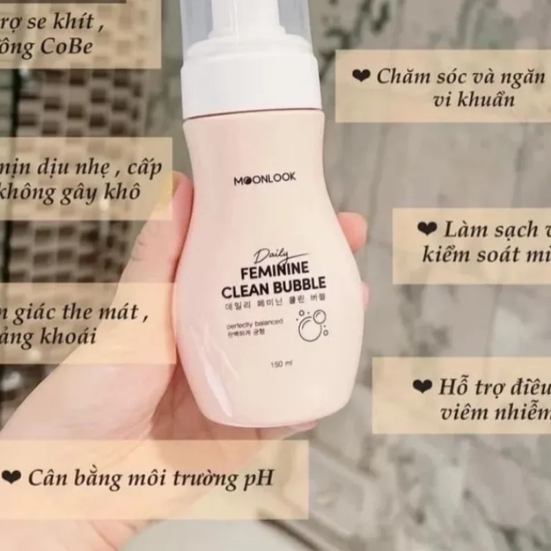 Dung Dịch Vệ Sinh Phụ Nữ Moonlook Bọt Tuyết Giúp Làm Sạch Cân Bằng PH - 150ml Bottle
Dung Dịch Vệ Sinh Phụ Nữ Moonlook Bọt Tuyết Giúp Làm Sạch Cân Bằng PH - 150ml Bottle