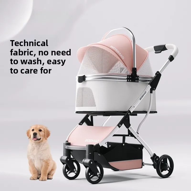 Pet stroller aluminum alloy frame foldable waterproof and easy to clean pet stroller
Pet stroller aluminum alloy frame foldable waterproof and easy to clean pet stroller