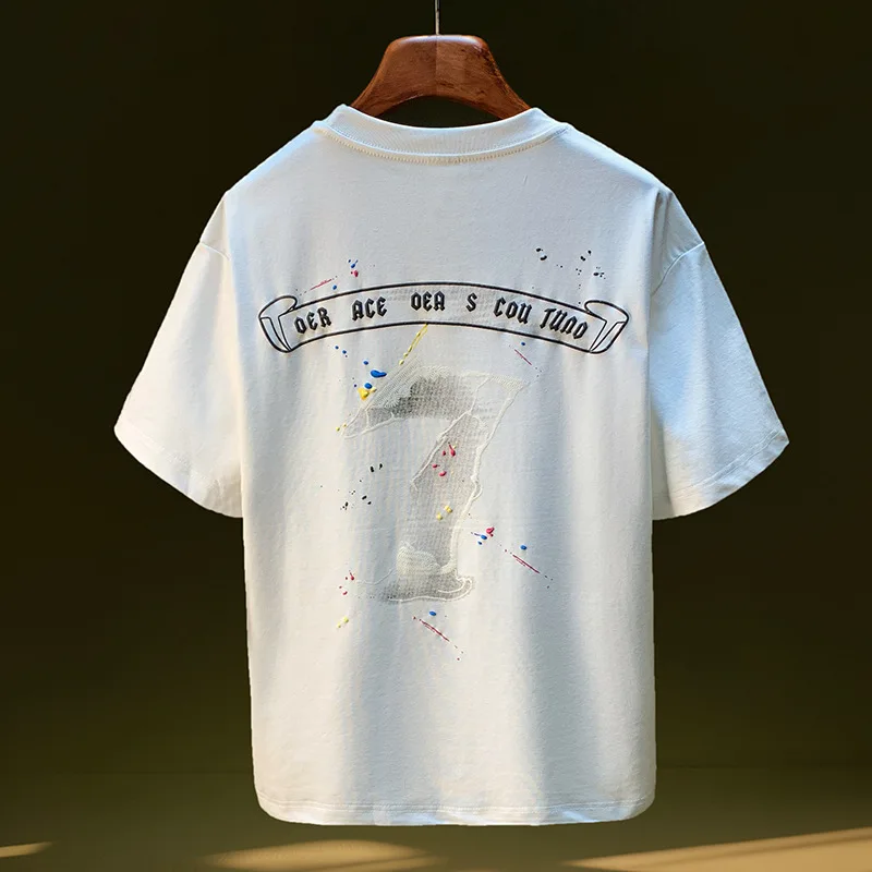 Summer high-end men's short sleeved T-shirt loose casual fashion top 2025 new trend embroidered printed men's clothing
Summer high-end men's short sleeved T-shirt loose casual fashion top 2025 new trend embroidered printed men's clothing