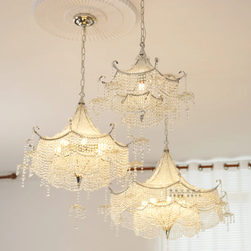 *Modern circular creative minimalist living room lamp French classical dining room bedroom crystal tassel pendant lamp
*Modern circular creative minimalist living room lamp French classical dining room bedroom crystal tassel pendant lamp