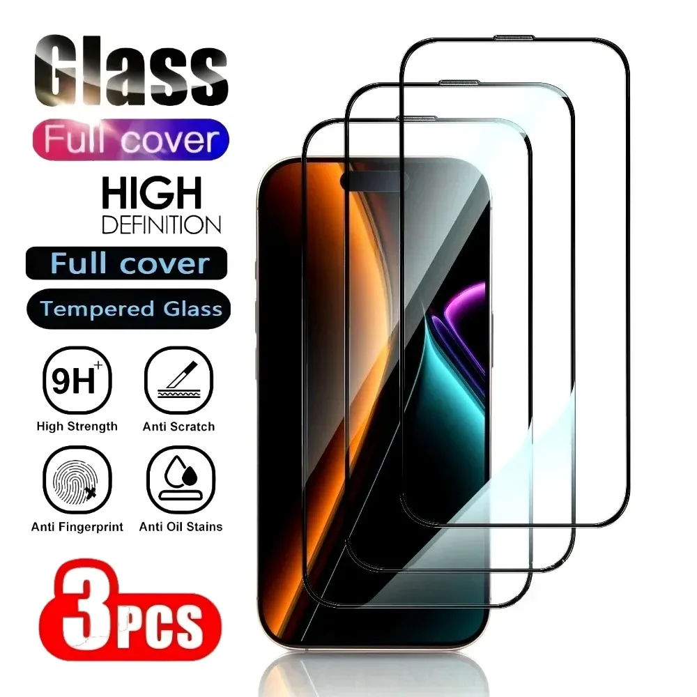 3Pcs HD Cloer Full Screen Protector for iPhone 17 16 15 14 Pro Max 16 15 PlusTempered Glass For iPhone 11 12 13 Pro X XR XS Max
3Pcs HD Cloer Full Screen Protector for iPhone 17 16 15 14 Pro Max 16 15 PlusTempered Glass For iPhone 11 12 13 Pro X XR XS Max