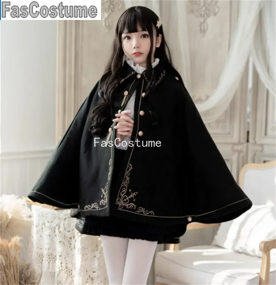 Японский Harajuku Kawaii Girl Осень Зима Темный Плащ Лолиты Воротник Рукав «летучая мышь» Готическое пальто Лолиты Ретро Викторианская Лолита
Японский Harajuku Kawaii Girl Осень Зима Темный Плащ Лолиты Воротник Рукав «летучая мышь» Готическое пальто Лолиты Ретро Викторианская Лолита