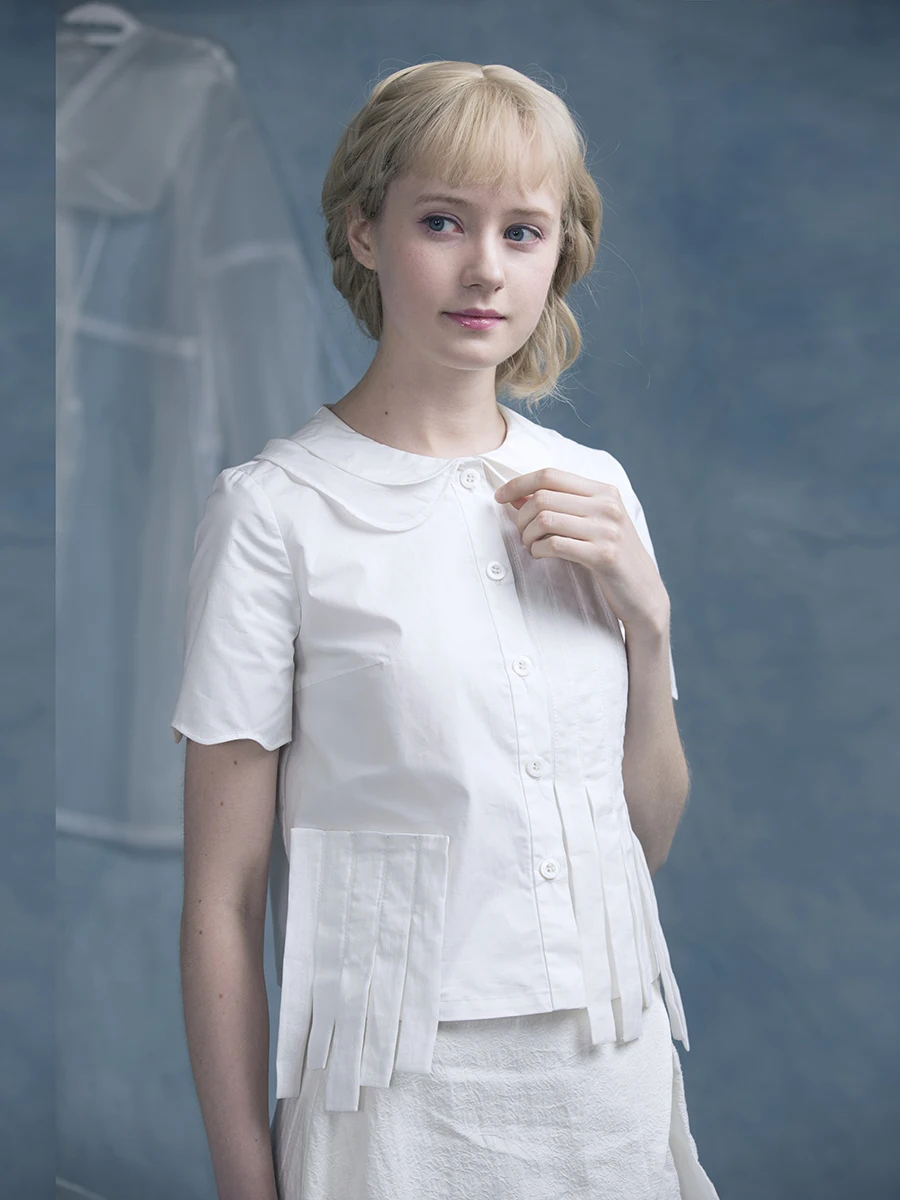 Оригинальный дизайн ort Sve Peter Pan Collar Лоскутный топ от ODD PSYCHE Весна Лето Женская смесь хлопка Faion
Оригинальный дизайн ort Sve Peter Pan Collar Лоскутный топ от ODD PSYCHE Весна Лето Женская смесь хлопка Faion