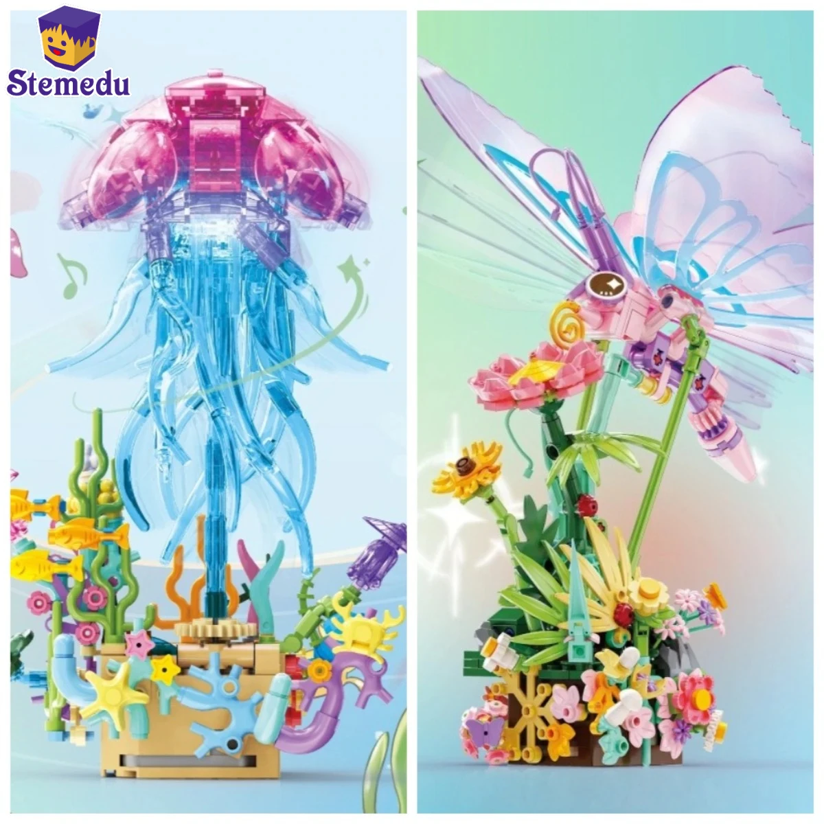 MOC красочная медуза-бабочка музыкальная шкатулка осьминог животное со светодиодной подсветкой креативный строительный набор игрушек для детей подарок
MOC красочная медуза-бабочка музыкальная шкатулка осьминог животное со светодиодной подсветкой креативный строительный набор игрушек для детей подарок