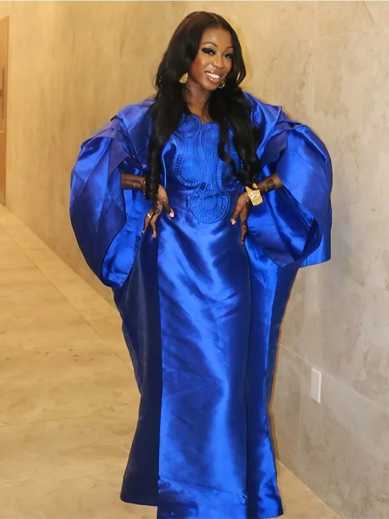African Clothes Plus Size Women's Elegant Church Dresses Africa Party Wedding Dress Pink Blue Gradient Daily Wear Summer Gown
African Clothes Plus Size Women's Elegant Church Dresses Africa Party Wedding Dress Pink Blue Gradient Daily Wear Summer Gown
