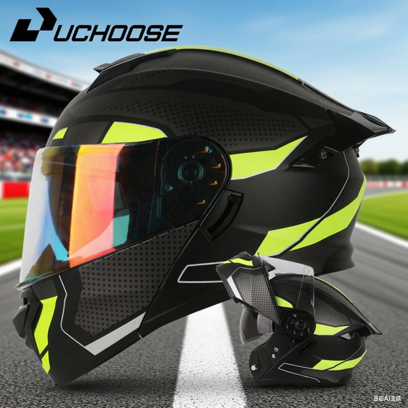 Personalised Dual Lens Flip Up Helmets Motocross Racing Modular Cascos Para Moto Men Women Fashion Full Face Motorcycle Helmet
Personalised Dual Lens Flip Up Helmets Motocross Racing Modular Cascos Para Moto Men Women Fashion Full Face Motorcycle Helmet