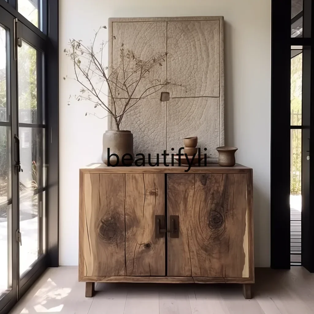 Solid Wood Sideboard Old Elm Wood Entryway Cabinet Japanese Retro Storage Organizer Shelf Homestay Furniture
Solid Wood Sideboard Old Elm Wood Entryway Cabinet Japanese Retro Storage Organizer Shelf Homestay Furniture