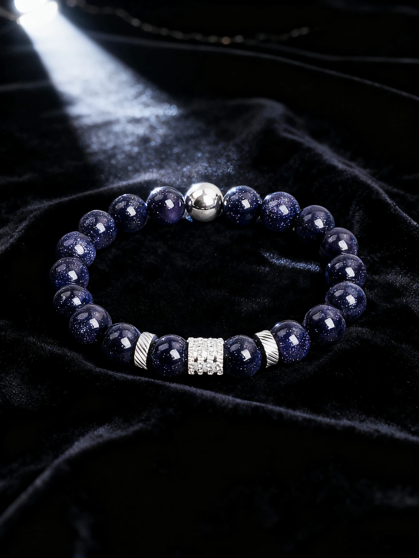 Blue Sand Stone Bracelet Natural Stone 10mm Beads Stainless Steel Cylindrical Spacer Bead for Energy Healing Reiki Charm Jewelry
Blue Sand Stone Bracelet Natural Stone 10mm Beads Stainless Steel Cylindrical Spacer Bead for Energy Healing Reiki Charm Jewelry