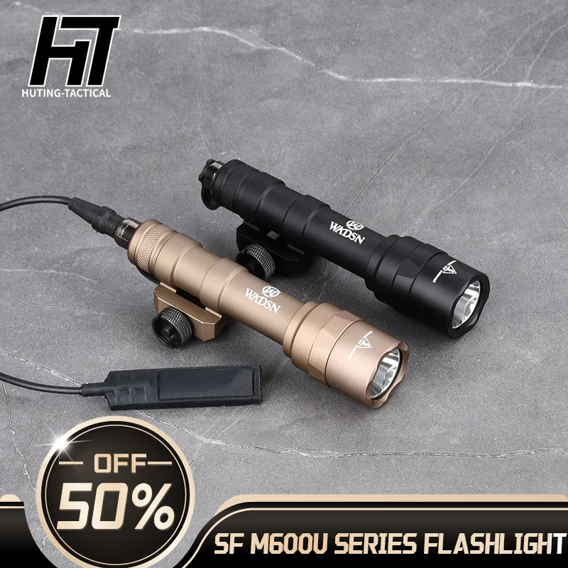 WADSN SF M600 M600U Tactic Airsoft Flashlight With Pressure Button Dual Fuction Switch Fit 20MM Rail Outdoor Hunting LED Light
WADSN SF M600 M600U Tactic Airsoft Flashlight With Pressure Button Dual Fuction Switch Fit 20MM Rail Outdoor Hunting LED Light