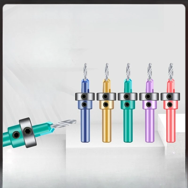 Countersink Drill Bit Woodworking Hole Saw, Limit Ring For Screw Installation, Step Drill For Countersinking Tasks
Countersink Drill Bit Woodworking Hole Saw, Limit Ring For Screw Installation, Step Drill For Countersinking Tasks