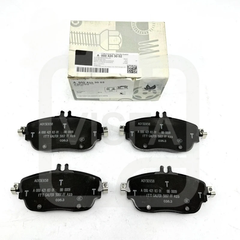 OEM A0004203002 A0084200620 A0004209104 Disc Brake Friction Pads for Mercedes-Benz B 180 CLA 200 A 180 GLA 200 B-KLASSE E-CELL
OEM A0004203002 A0084200620 A0004209104 Disc Brake Friction Pads for Mercedes-Benz B 180 CLA 200 A 180 GLA 200 B-KLASSE E-CELL