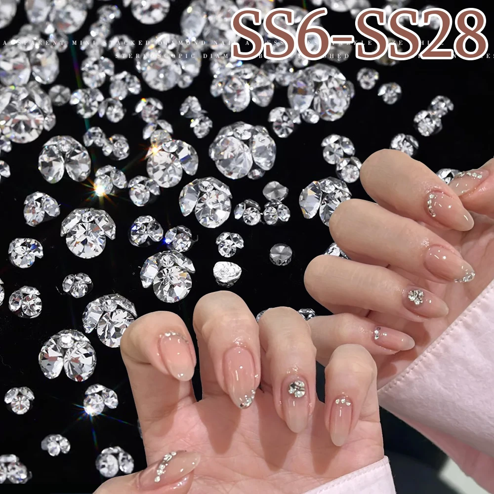 10pcs 2.5-8.5mm Super Sparkle K9 Nail Pile Diamonds Ball Sparkle Mini Clear Pile Nail Rhinestones 3D Stacked Glass Manicure Gem
10pcs 2.5-8.5mm Super Sparkle K9 Nail Pile Diamonds Ball Sparkle Mini Clear Pile Nail Rhinestones 3D Stacked Glass Manicure Gem