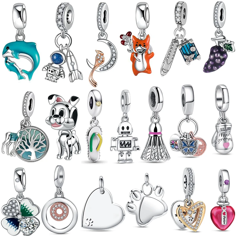 New Charms Beads Dangle Astronaut Paw Robot Wolf 925 Sterling Silver Fit Brand Design Bracelets Women DIY Jewelry Gift
New Charms Beads Dangle Astronaut Paw Robot Wolf 925 Sterling Silver Fit Brand Design Bracelets Women DIY Jewelry Gift