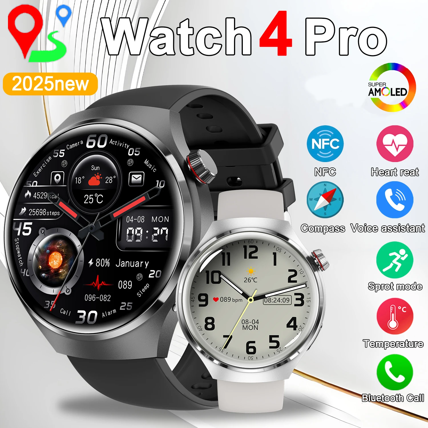 2025New Smart Watch Men Ms. NFC GPS 360*360 1.52AMOLED HD ScreenTracker Compass Bluetoothcall IP68 Sport Heart rate Smartwatch
2025New Smart Watch Men Ms. NFC GPS 360*360 1.52AMOLED HD ScreenTracker Compass Bluetoothcall IP68 Sport Heart rate Smartwatch