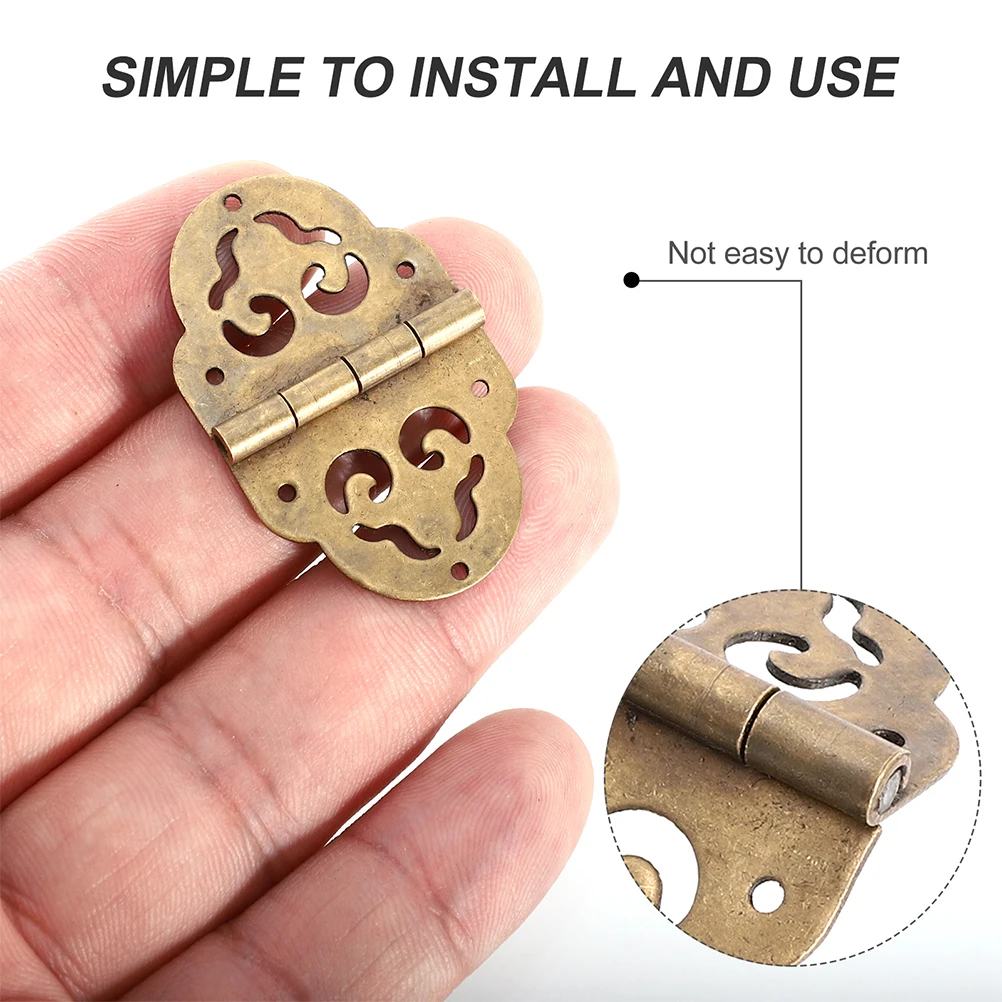 4 Pcs Hinges Tiny Hinges for Wooden Box Small Decorative Mini Kitchen Cabinet Heavy Duty Retro Style Tiny Hinge
4 Pcs Hinges Tiny Hinges for Wooden Box Small Decorative Mini Kitchen Cabinet Heavy Duty Retro Style Tiny Hinge