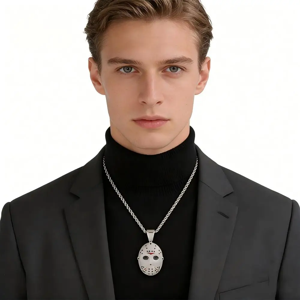 Halloween Saw Maniac Mask Bling Bling Pendant Necklace Mirco Pave Prong Setting Rock Rapper Fashion Hip Hop Jewelry BP336
Halloween Saw Maniac Mask Bling Bling Pendant Necklace Mirco Pave Prong Setting Rock Rapper Fashion Hip Hop Jewelry BP336