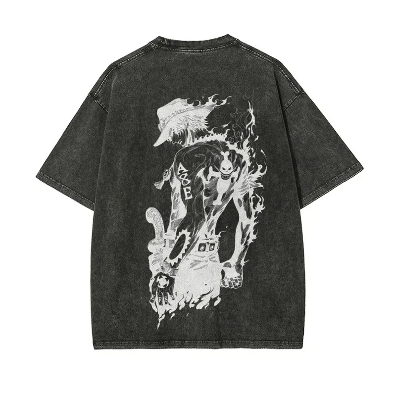 Ace T Shirt Men One Piece Acid Wash Anime Fire Fist Back Graphic Cotton Vintage Streetwear ASCE Tattoo Whitebeard Logo Tee
Ace T Shirt Men One Piece Acid Wash Anime Fire Fist Back Graphic Cotton Vintage Streetwear ASCE Tattoo Whitebeard Logo Tee