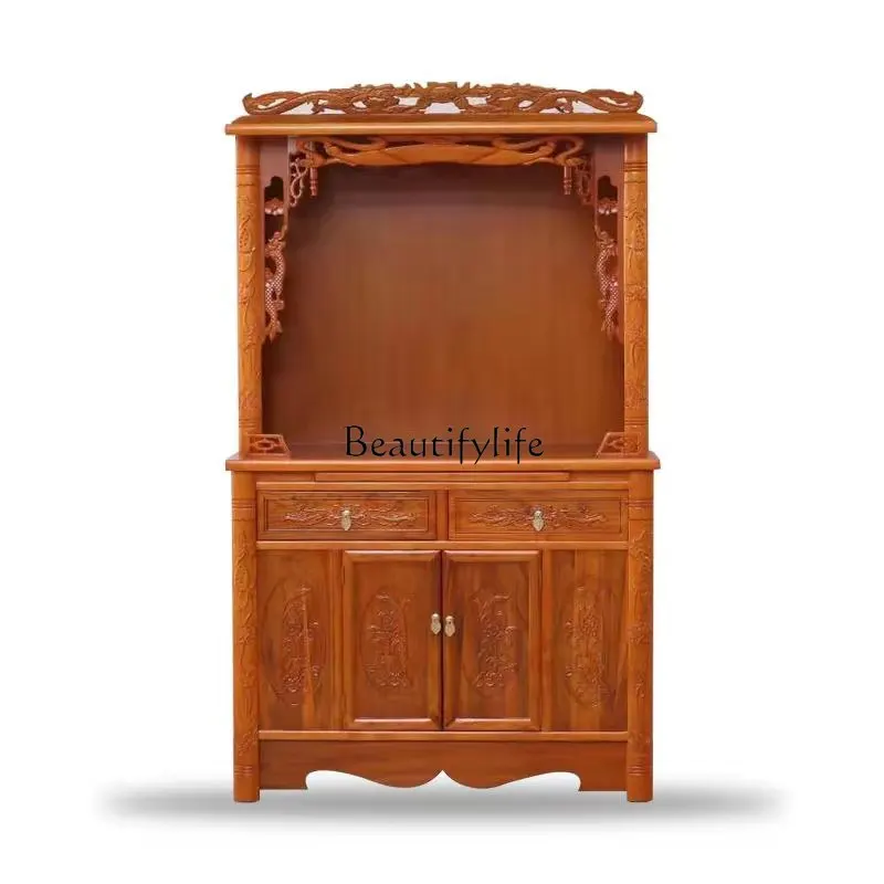 Buddhist shrine stand cabinet Guanyin offering table Solid wood household Buddhist altar God of Wealth statue shrine
Buddhist shrine stand cabinet Guanyin offering table Solid wood household Buddhist altar God of Wealth statue shrine
