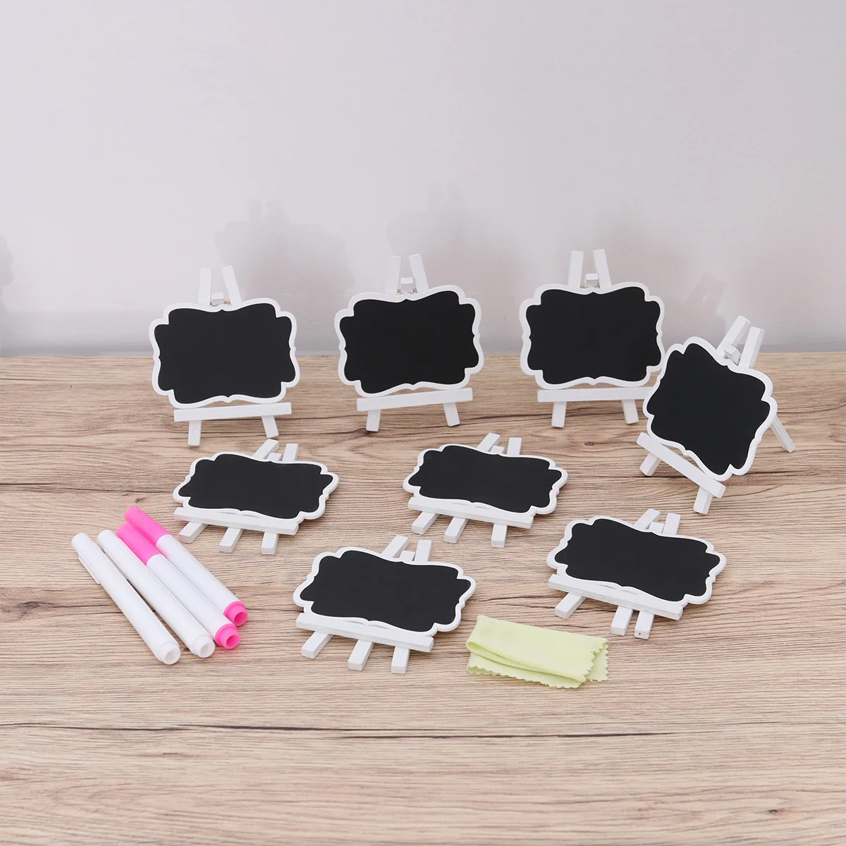 8Pcs Mini Chalkboards Wooden Removable Stand Table Place Signs Birthday Wedding Reusable Wipeable Pens Wedding Blackboard 
8Pcs Mini Chalkboards Wooden Removable Stand Table Place Signs Birthday Wedding Reusable Wipeable Pens Wedding Blackboard