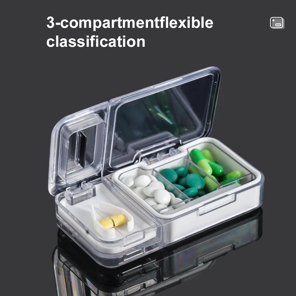 Портативный многофункциональный герметичный резак для аптечек 3-в-1 для домашнего использования, 3 отделения, шлифовальный станок для аптечек большой емкости, резак для таблеток
Портативный многофункциональный герметичный резак для аптечек 3-в-1 для домашнего использования, 3 отделения, шлифовальный станок для аптечек большой емкости, резак для таблеток