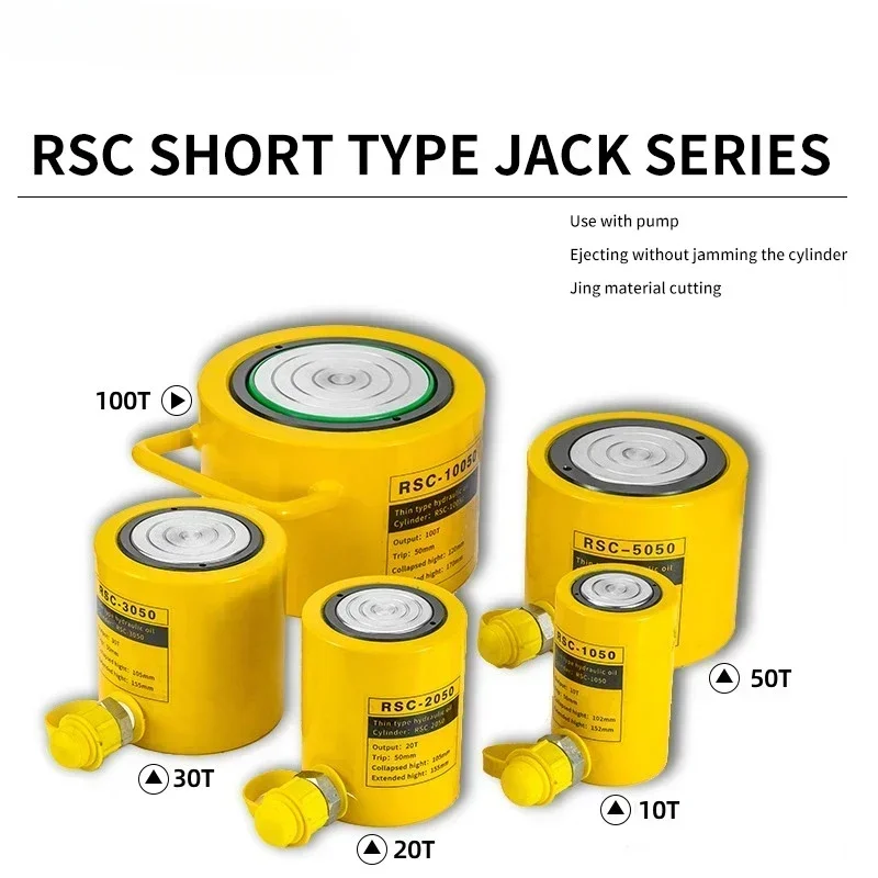 10/20/30/50T Short Type Hydraulic Cylinder Hydraulic Jack RSC-Stroke 50mm Need To Be Used with Hydraulic Pumps
10/20/30/50T Short Type Hydraulic Cylinder Hydraulic Jack RSC-Stroke 50mm Need To Be Used with Hydraulic Pumps