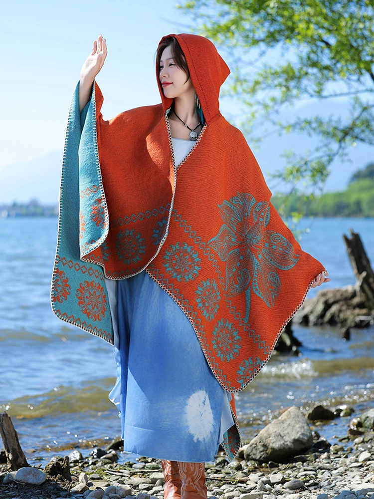 Зимний женский шарф с капюшоном, многослойное пончо, элегантный женский ретро-цветочный принт, теплая шаль, шарф, Capa Para Mujer, плащ из пашмины
Зимний женский шарф с капюшоном, многослойное пончо, элегантный женский ретро-цветочный принт, теплая шаль, шарф, Capa Para Mujer, плащ из пашмины