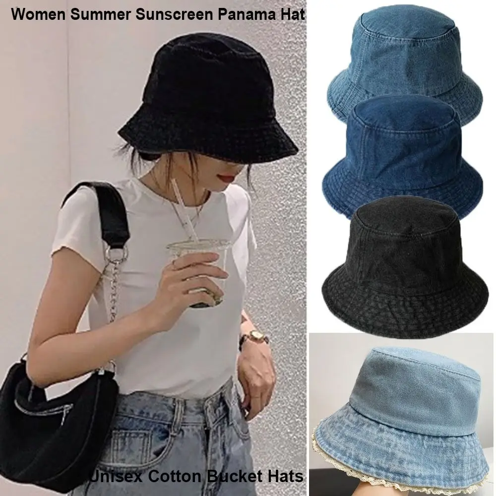 New Unisex Cotton Bucket Hats Solid Color Multicolors Men Denim Beach Cap Summer Sunscreen Panama Hat
New Unisex Cotton Bucket Hats Solid Color Multicolors Men Denim Beach Cap Summer Sunscreen Panama Hat