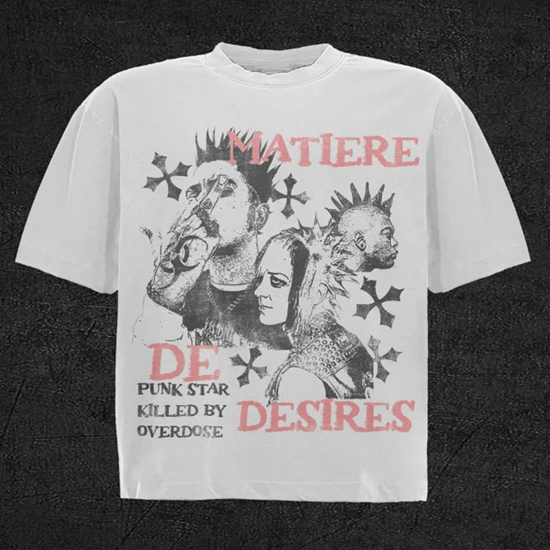 Y2k New Gothic Punk Creative Clothing Street Fashion Gothic Men's and Women's Same Top T-shirt Printed Casual T-shirt
Y2k New Gothic Punk Creative Clothing Street Fashion Gothic Men's and Women's Same Top T-shirt Printed Casual T-shirt