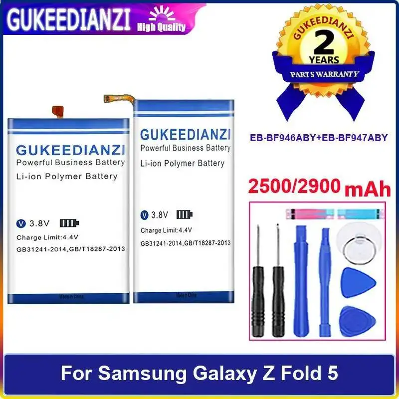For Samsung Galaxy Z Fold 5 2500Mah 2900Mah High-Efficiency EB-BF946ABY+EB-BF947ABY Mobile Phone Battery Long Lasting
For Samsung Galaxy Z Fold 5 2500Mah 2900Mah High-Efficiency EB-BF946ABY+EB-BF947ABY Mobile Phone Battery Long Lasting