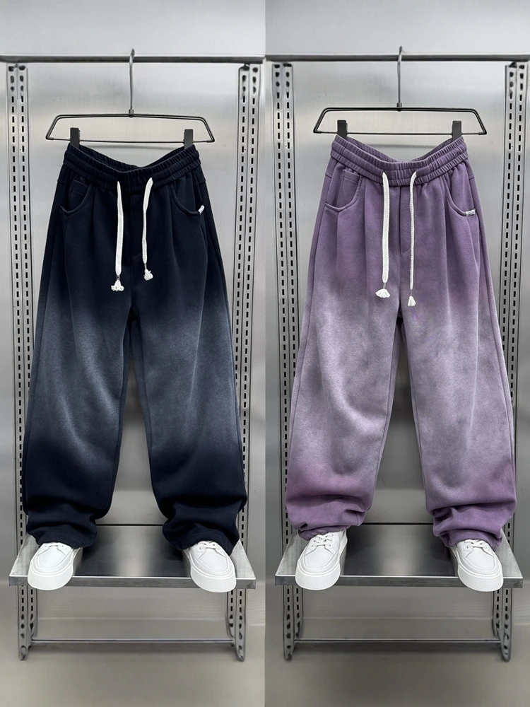 American High Street Men's Loose Fit Fce Lined Wide Leg Pants Autumn Winter adient Color Casual Trousers Faionable Brand
American High Street Men's Loose Fit Fce Lined Wide Leg Pants Autumn Winter adient Color Casual Trousers Faionable Brand