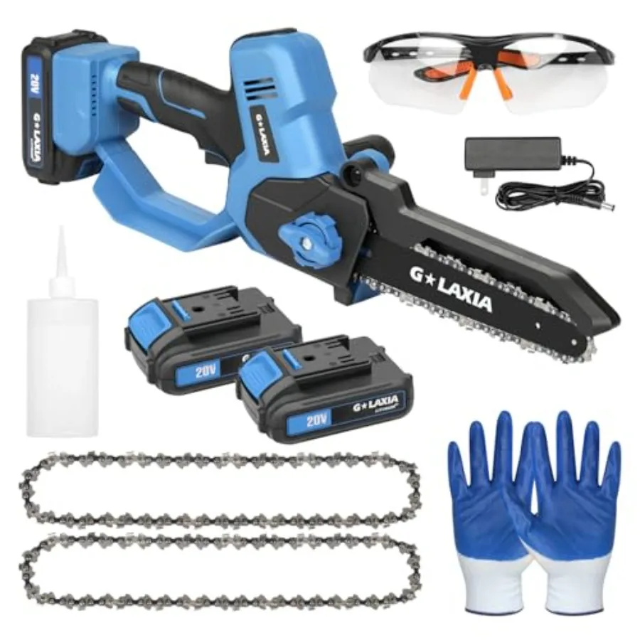 Battery Chainsaw 8 Inch with 2 batteries Handheld Chain Saw Pruning Shears Chainsaw for Tree Branches Courtyard
Battery Chainsaw 8 Inch with 2 batteries Handheld Chain Saw Pruning Shears Chainsaw for Tree Branches Courtyard