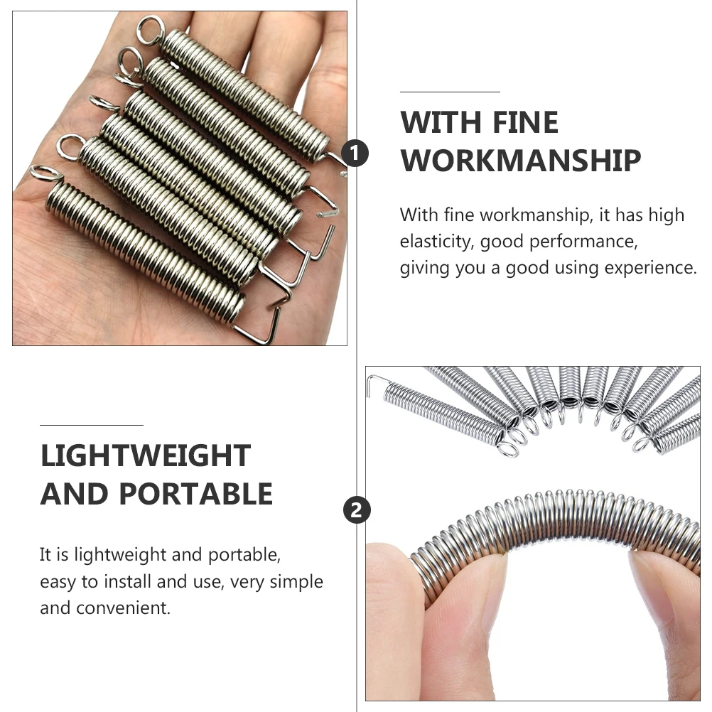 6 Pcs Spring Retro Tremolo Board Electric Guitar Springs Pickup Silver Nickel-plated Iron
6 Pcs Spring Retro Tremolo Board Electric Guitar Springs Pickup Silver Nickel-plated Iron
