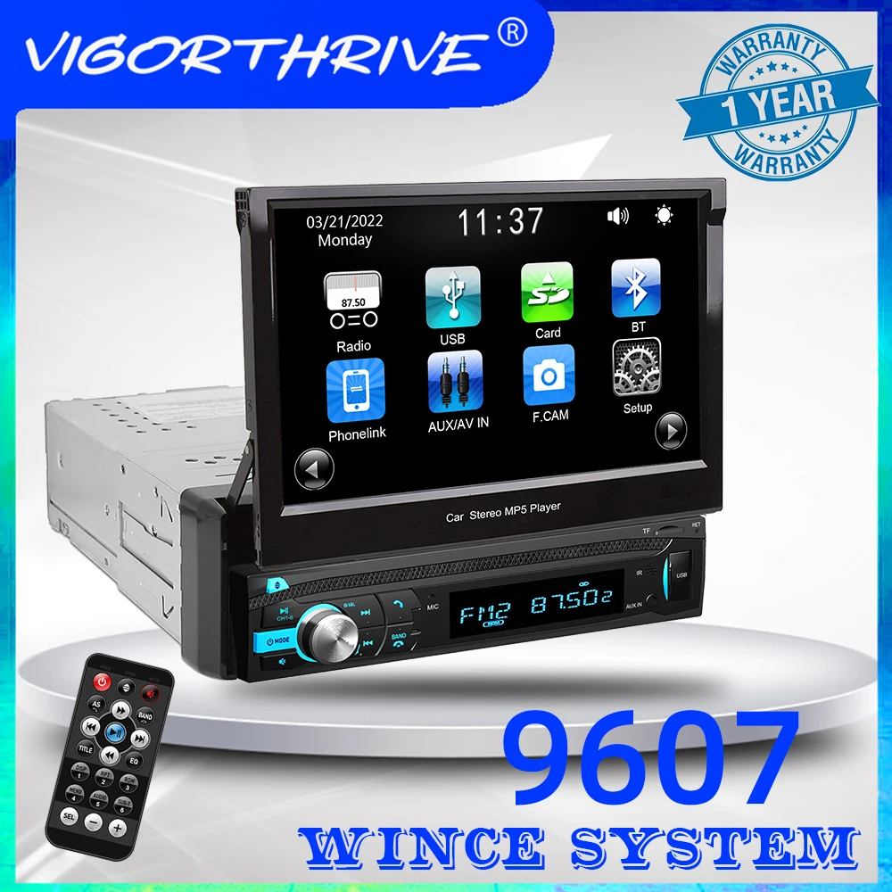 Car Multimedia Player Intelligent Voice Stereo Receiver 1DIN 7" Automatic Retractable Screen AUX /SD/USB Bluetooth for Universal
Car Multimedia Player Intelligent Voice Stereo Receiver 1DIN 7" Automatic Retractable Screen AUX /SD/USB Bluetooth for Universal