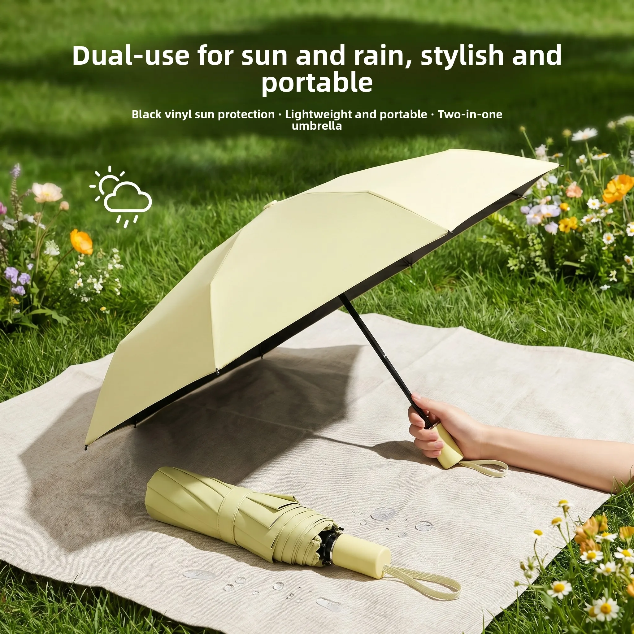 Automatic Umbrella Ladies Sunshade UV Protection Foldable Stainless Steel Pole School Use Four Seasons Three Fold Rain And Su...
Automatic Umbrella Ladies Sunshade UV Protection Foldable Stainless Steel Pole School Use Four Seasons Three Fold Rain And Su...