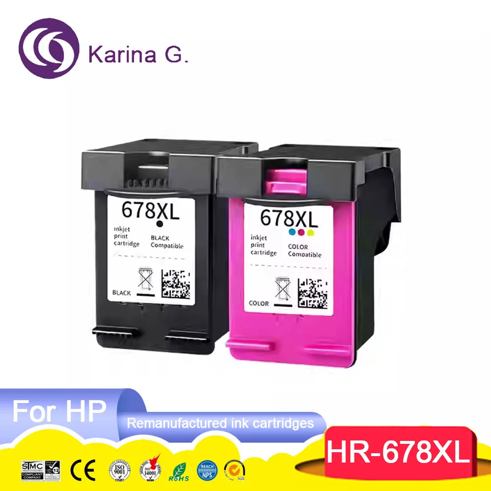 678 XL 678XL Premium Remanufactured Color Inkjet Ink Cartridge For HP678XL for Hp DESKJET INK ADVANTAGE 1015/1515/1518 Printer
678 XL 678XL Premium Remanufactured Color Inkjet Ink Cartridge For HP678XL for Hp DESKJET INK ADVANTAGE 1015/1515/1518 Printer