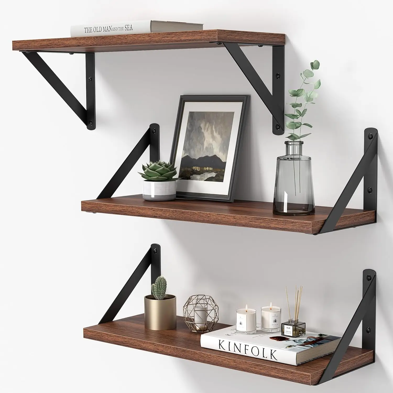 Floating Shelves for Wall, 16 Inch Long Wood Floating Shelves Set of 3, Wall Mounted Hanging Shelf for Bathroom Bedroom
Floating Shelves for Wall, 16 Inch Long Wood Floating Shelves Set of 3, Wall Mounted Hanging Shelf for Bathroom Bedroom