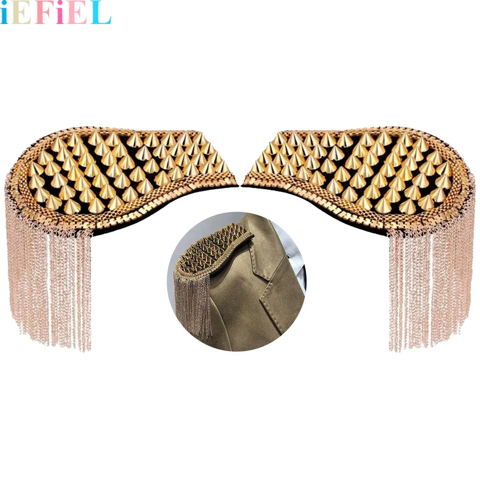 1 Pair Men And Women Gothic Shoulder Epaulets Tassel Chain Fashion Metal Epaulets Badge for Party Costumes Accessories
1 Pair Men And Women Gothic Shoulder Epaulets Tassel Chain Fashion Metal Epaulets Badge for Party Costumes Accessories